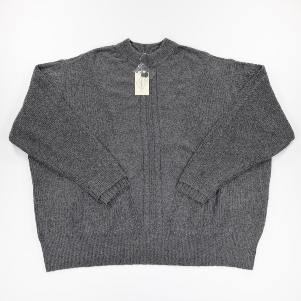 St. John's Bay‎ Women's Plus Crew Neck Long Sleeve Pullover Sweater Grey 3X